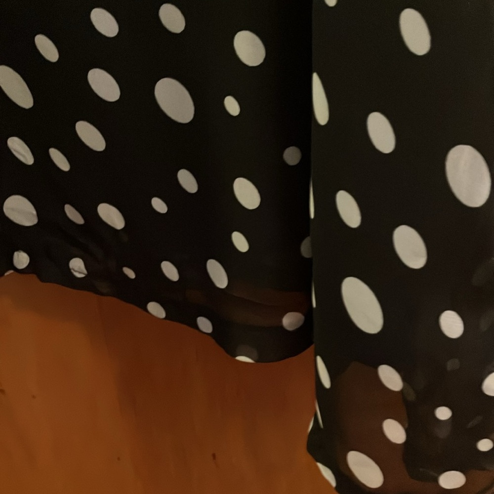 Suit Solid White Jacket With Polka Dot Skirt. - image 7